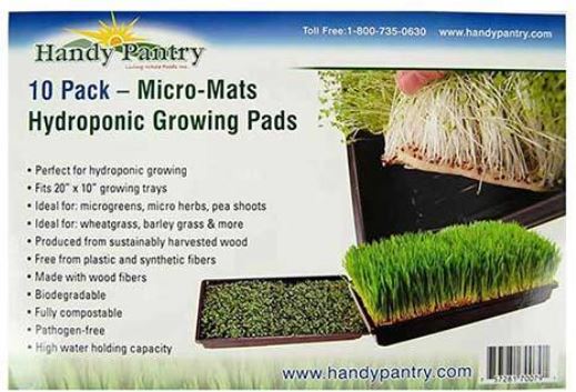 Hydroponic Grow Pads for Wheatgrass, Microgreens, and More